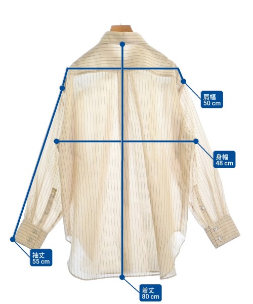 DESIGNWORKS（デザインワークス）カジュアルシャツ ベージュ サイズ:38(M位) レディース/2200667669505