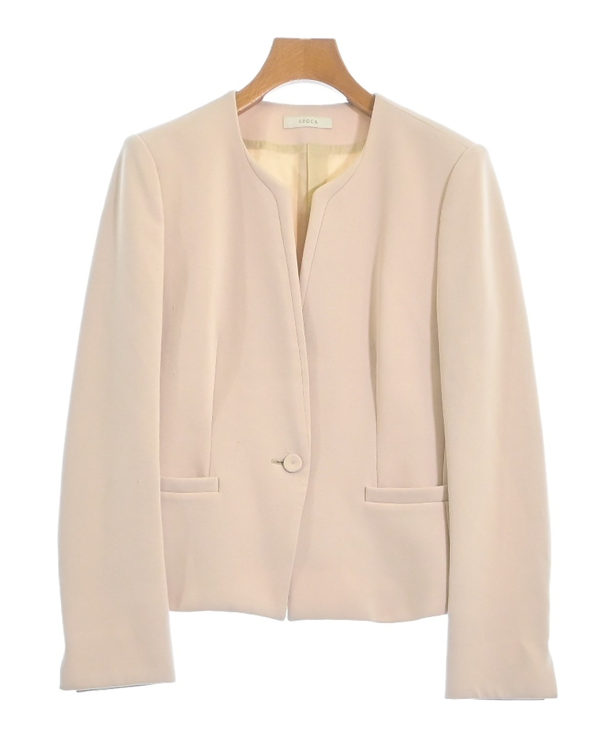 EPOCA（エポカ）ノーカラージャケット ベージュ サイズ:40(M位