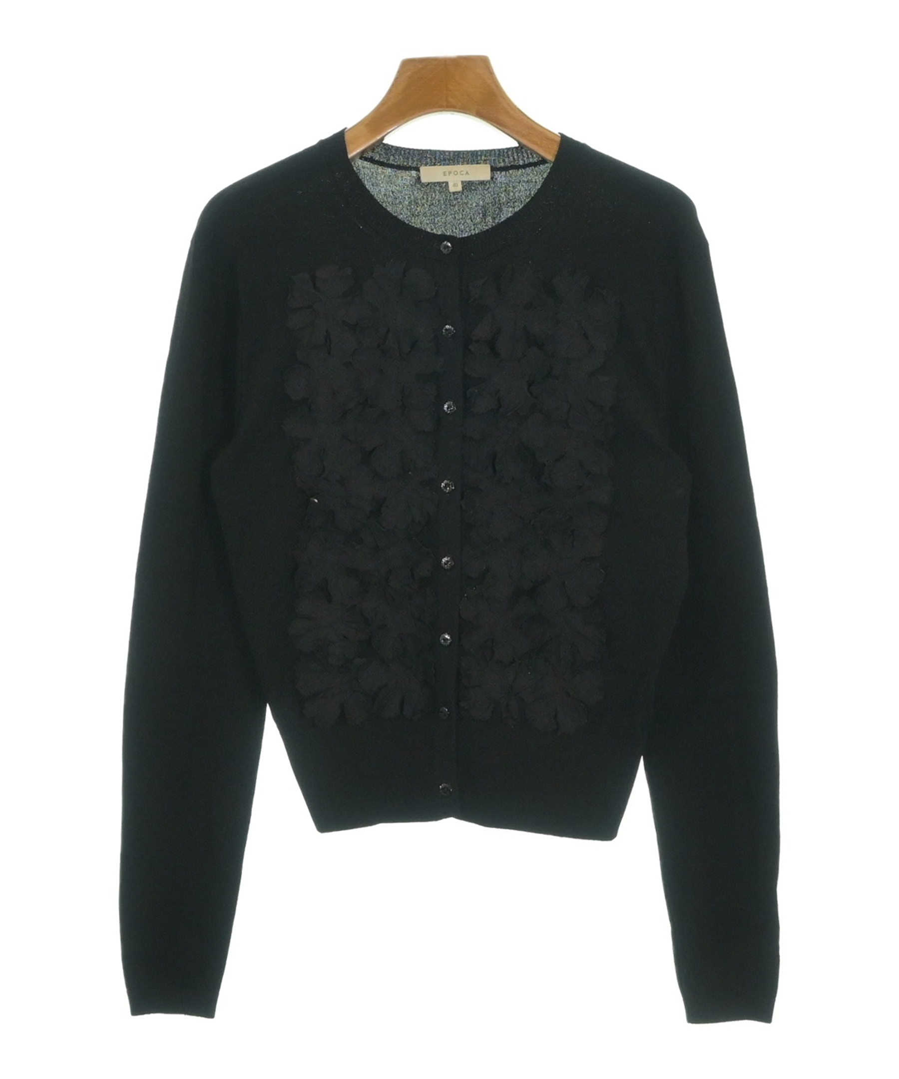 新品タグ付き‼️【エポカEPOCA】ドルマンニットコーディガン　ショールカラー黒 EPOCA（エポカ）カーディガン 黒 サイズ:40(M位) レディース