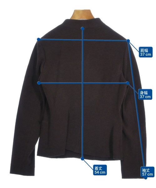 EPOCA（エポカ）ノーカラージャケット 茶 サイズ:38(M位) レディース/2200651192033