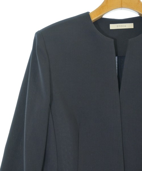 EPOCA（エポカ）ノーカラージャケット 紺 サイズ:40(M位) レディース/2200633700010