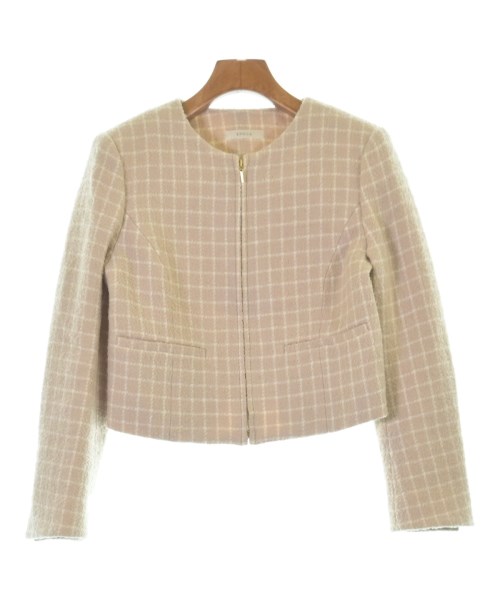 EPOCA(エポカ)ノーカラージャケット ベージュ サイズ:40(M位)/2200637513104