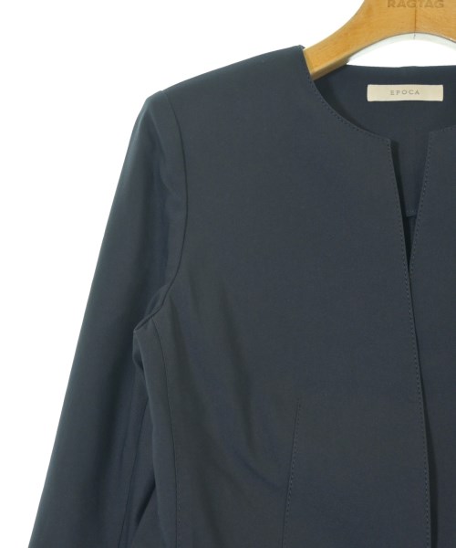 EPOCA（エポカ）ノーカラージャケット 紺 サイズ:38(M位) レディース/2200647693018