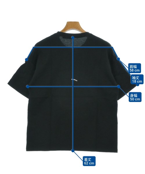 FRAPBOIS（フラボア）Tシャツ・カットソー 黒 サイズ:1(S位) メンズ/2200667076082