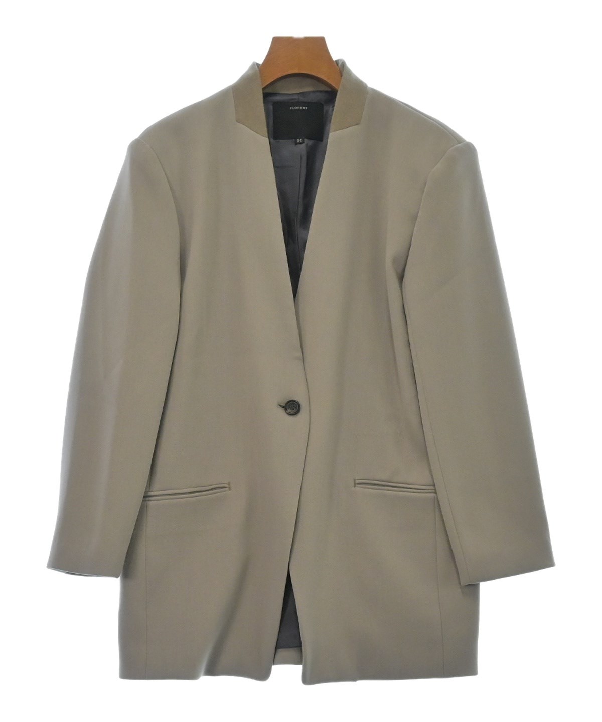 FLORENT（フローレント）ノーカラージャケット グレー サイズ:00
