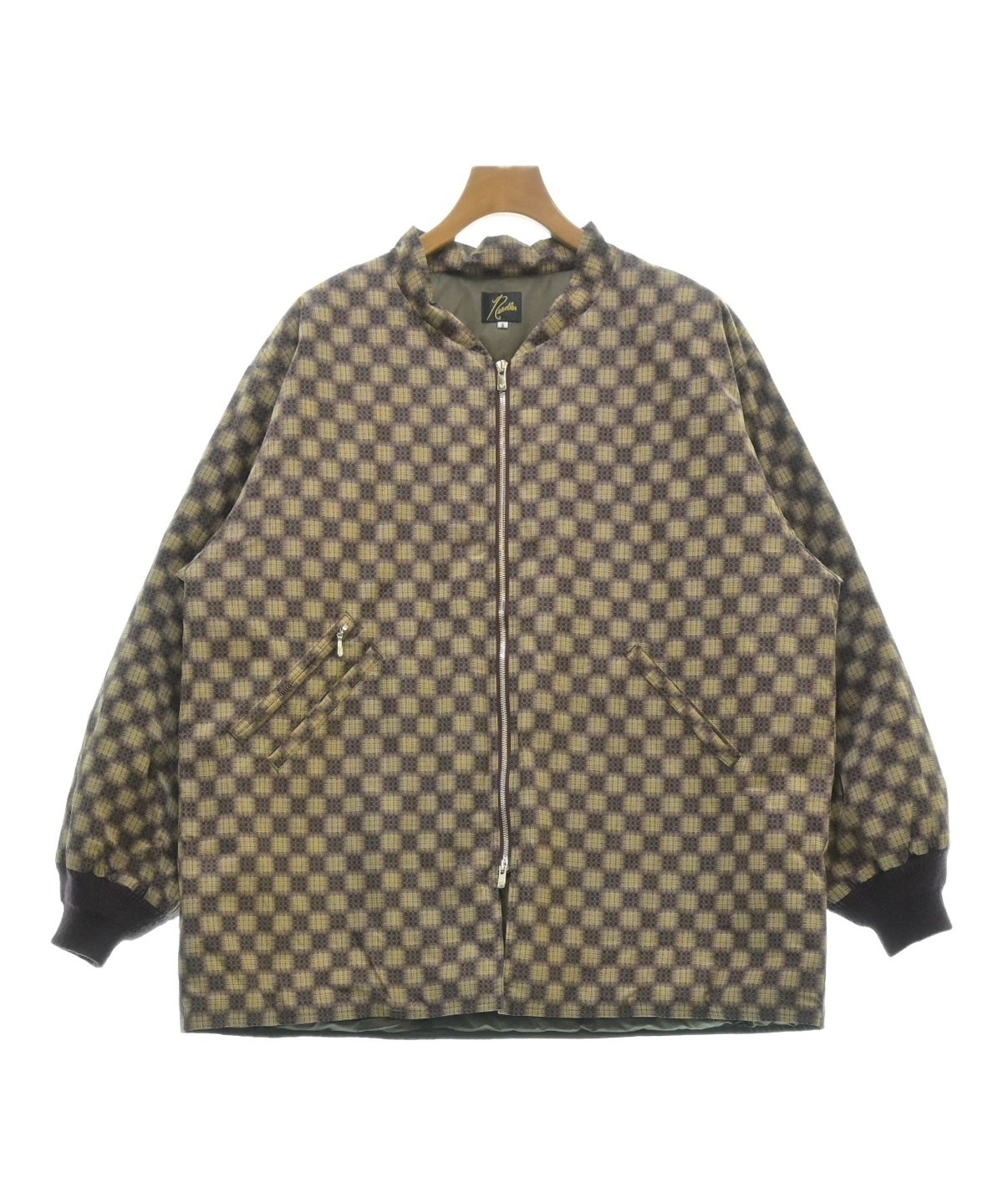needles ニードルス　総柄　ブルゾン　ジャケット　リブ　S Jacket】 ファッション needles ニードルス 総柄 ブルゾン