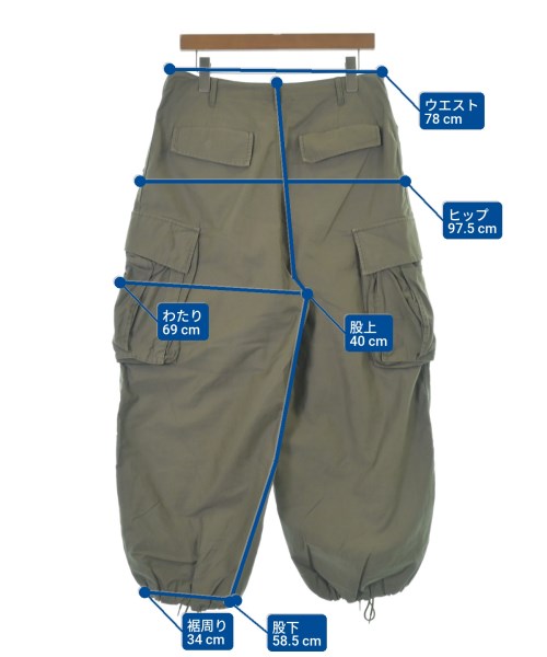 Needles（ニードルス）カーゴパンツ カーキ サイズ:S メンズ/2200644329026