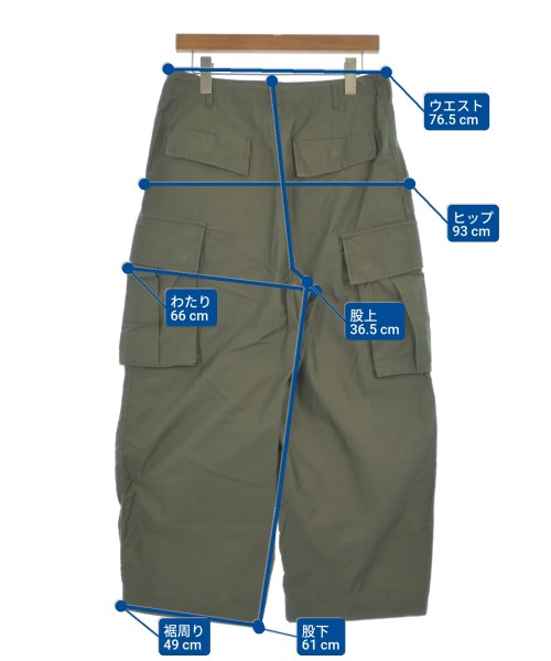 Needles（ニードルス）カーゴパンツ カーキ サイズ:XS メンズ/2200645928570