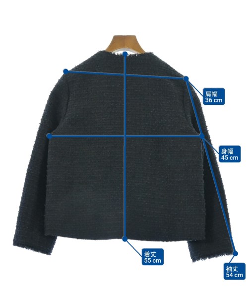 Ballsey（ボールジー）ノーカラージャケット 紺 サイズ:36(M位) レディース/2200635967022