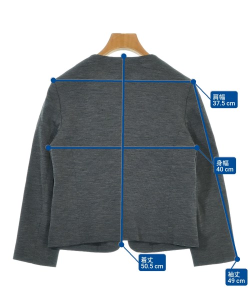 Ballsey（ボールジー）ノーカラージャケット グレー サイズ:36(M位) レディース/2200621828085