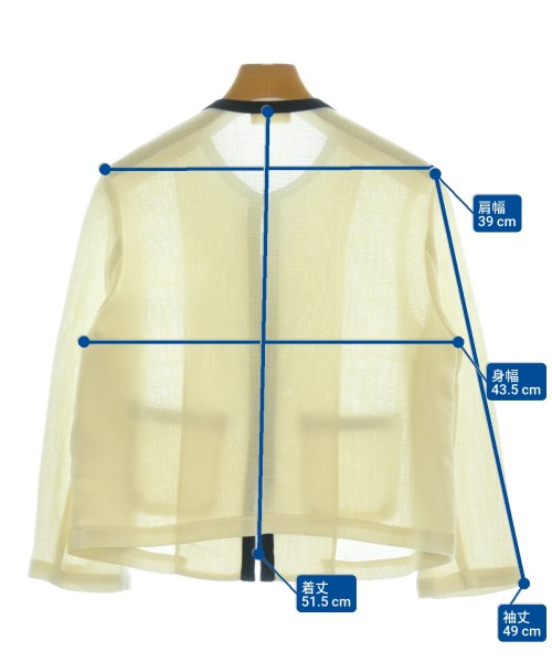 Ballsey（ボールジー）ノーカラージャケット 白 サイズ:36(M位) レディース/2200625288045