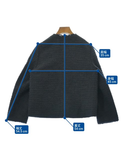 Ballsey（ボールジー）ノーカラージャケット 紺 サイズ:34(S位) レディース/2200633845018