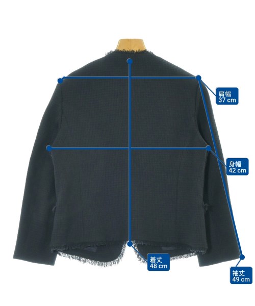 Ballsey（ボールジー）ノーカラージャケット 紺 サイズ:36(M位) レディース/2200674422063