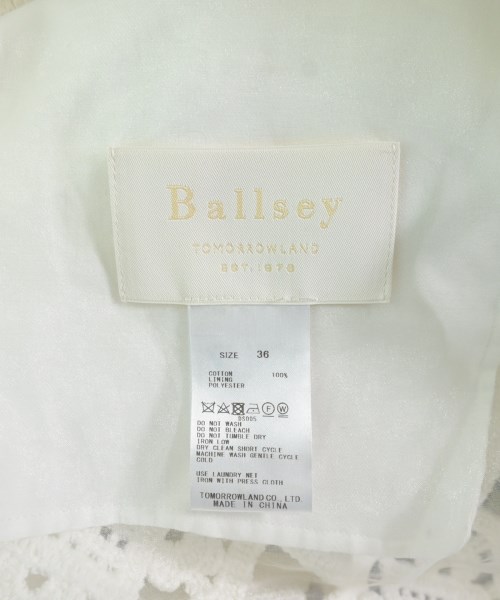 Ballsey（ボールジー）ノーカラージャケット 白 サイズ:36(M位) レディース/2200701534028