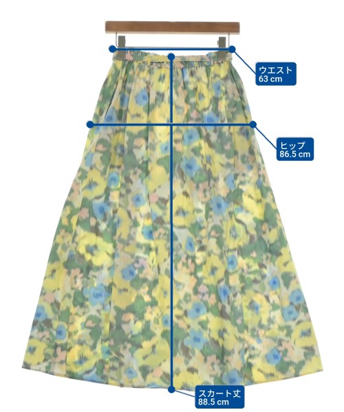 Ballsey（ボールジー）ロング・マキシ丈スカート 黄 サイズ:34(S位) レディース/2200659110015