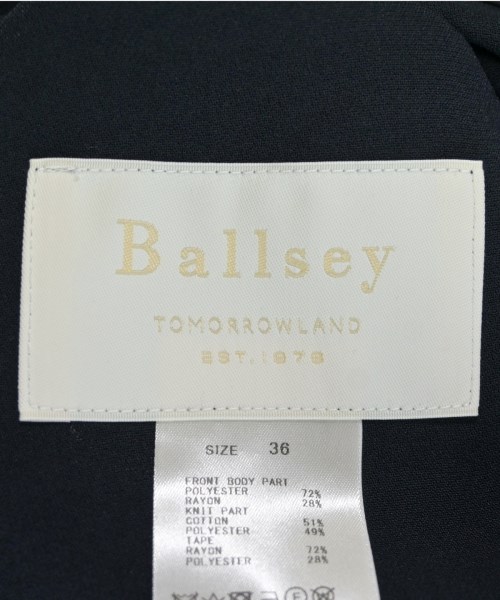 Ballsey（ボールジー）ノーカラージャケット 紺 サイズ:36(M位) レディース/2200710126023