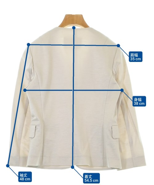 Ballsey（ボールジー）ノーカラージャケット ベージュ サイズ:34(S位) レディース/2200652482034