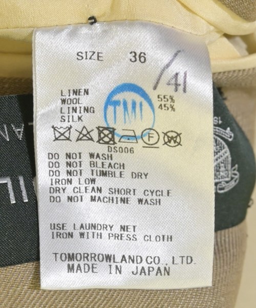 Ballsey（ボールジー）ノーカラージャケット ベージュ サイズ:36(M位) レディース/2200661292037