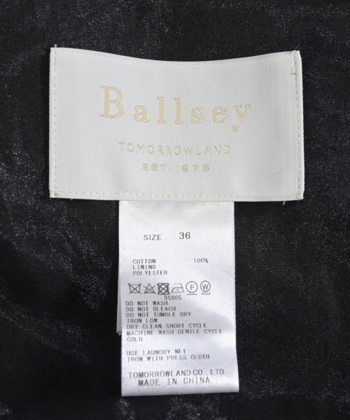 Ballsey（ボールジー）ノーカラージャケット 黒 サイズ:36(M位) レディース/2200727817044