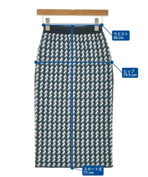 COUP DE CHANCE（クードシャンス）ロング・マキシ丈スカート 青 サイズ:34(XS位) レディース/2200620992794