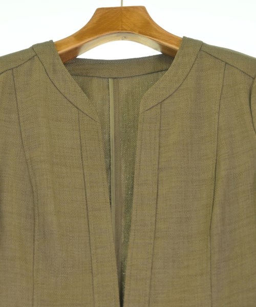 COUP DE CHANCE（クードシャンス）ノーカラージャケット カーキ サイズ:38(M位) レディース/2200618080076