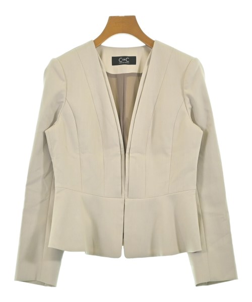 COUP DE CHANCE(クードシャンス)ノーカラージャケット ベージュ サイズ:38(M位)/2200662123217