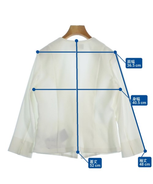 COUP DE CHANCE（クードシャンス）ノーカラージャケット 白 サイズ:38(M位) レディース/2200662123224