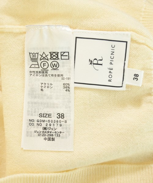 ROPE Picnic（ロペ　ピクニック）ニット・セーター 黄 サイズ:38(M位) レディース/2200608705064