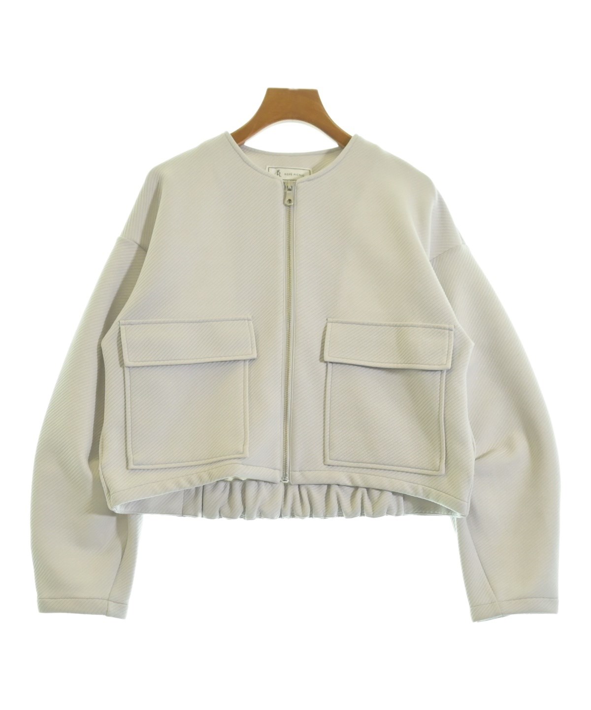 ホワイト ジャケット　ROPÉ PICNIC ロペピクニック　フォーマル ROPE Picnic（ロペ ピクニック）ノーカラージャケット 白 サイズ:38(M