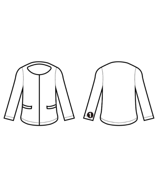 ROPE Picnic（ロペ　ピクニック）ノーカラージャケット 紺 サイズ:38(M位) レディース/2200642357038