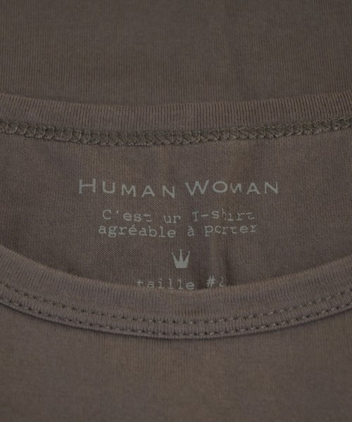 HUMAN WOMAN（ヒューマン　ウーマン）Tシャツ・カットソー グレー サイズ:M レディース/2200637628037