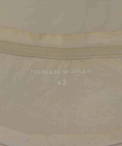 HUMAN WOMAN（ヒューマン　ウーマン）Tシャツ・カットソー ベージュ サイズ:3(L位) レディース/2200637628075