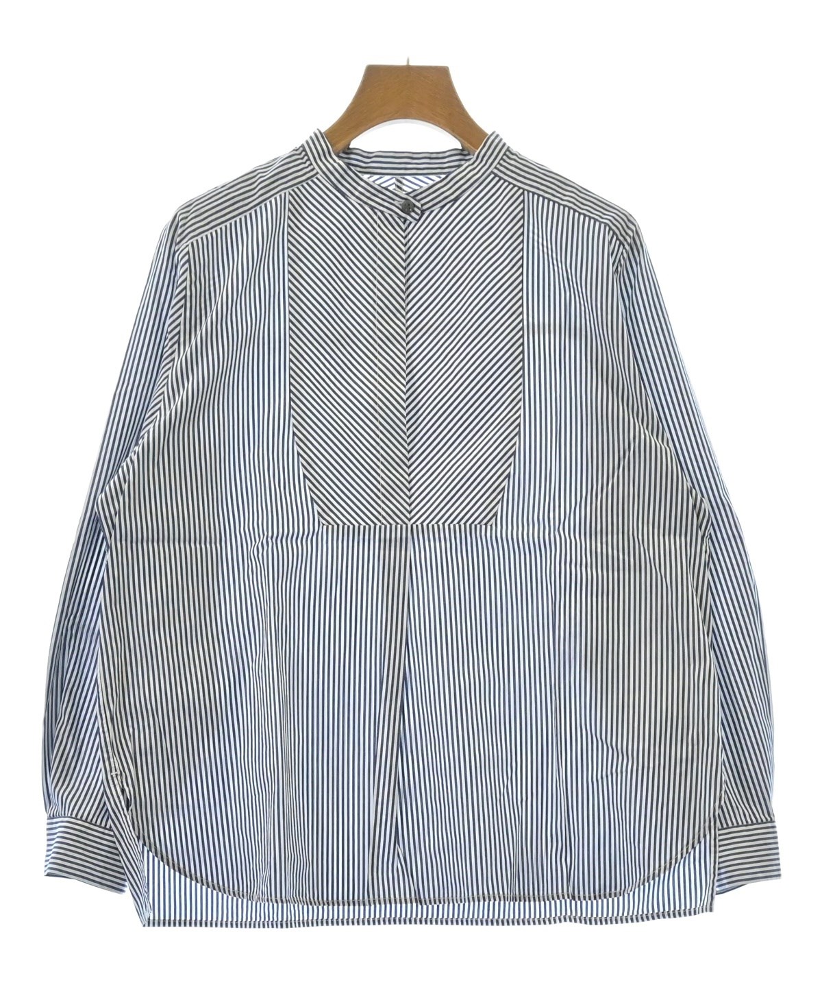 HUMAN WOMAN（ヒューマン ウーマン）ブラウス 紺 サイズ:S レディース