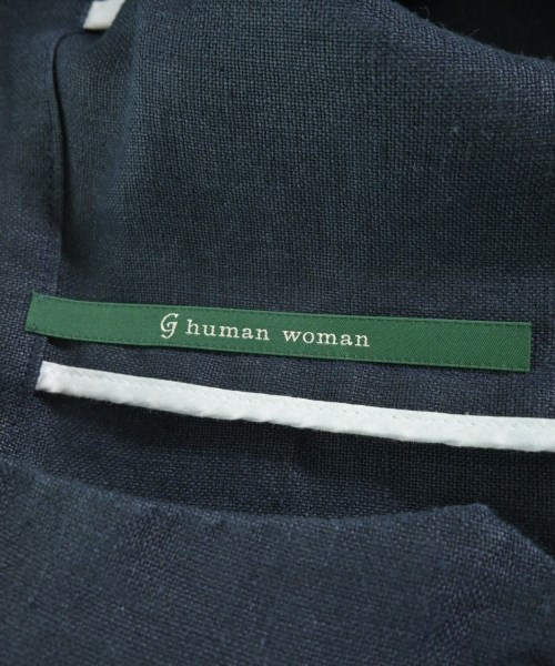 HUMAN WOMAN（ヒューマン　ウーマン）ノーカラージャケット 紺 サイズ:M レディース/2200642492029
