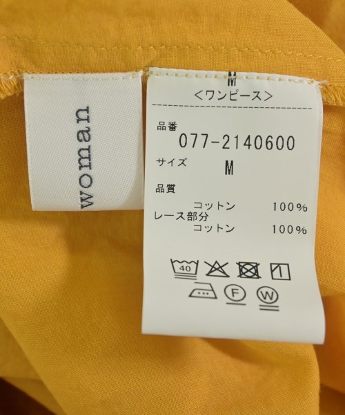 HUMAN WOMAN（ヒューマン　ウーマン）シャツワンピース 黄 サイズ:M レディース/2200642720320