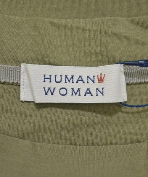HUMAN WOMAN（ヒューマン　ウーマン）Tシャツ・カットソー カーキ サイズ:M レディース/2200642722775