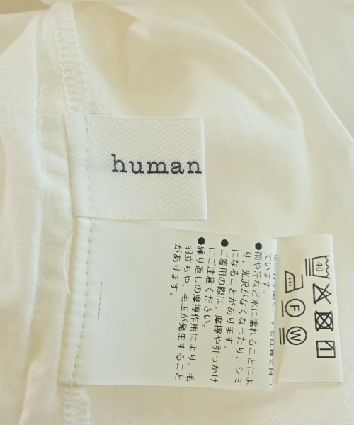 HUMAN WOMAN（ヒューマン　ウーマン）シャツワンピース 白 サイズ:M レディース/2200642724212
