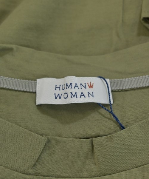 HUMAN WOMAN（ヒューマン　ウーマン）Tシャツ・カットソー カーキ サイズ:M レディース/2200642733412