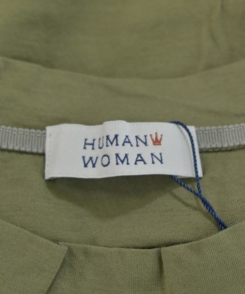 HUMAN WOMAN（ヒューマン　ウーマン）Tシャツ・カットソー カーキ サイズ:M レディース/2200642733429