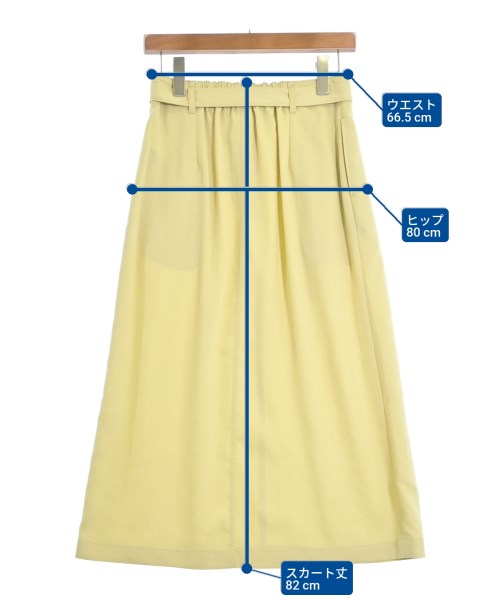 HUMAN WOMAN（ヒューマン　ウーマン）ロング・マキシ丈スカート 黄 サイズ:M レディース/2200642733542