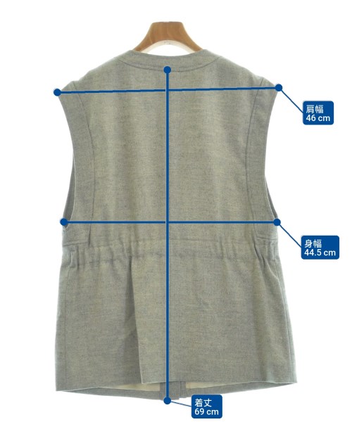 HUMAN WOMAN（ヒューマン　ウーマン）ベスト グレー サイズ:M レディース/2200642735454