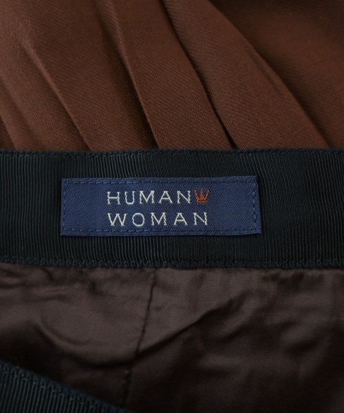 HUMAN WOMAN（ヒューマン　ウーマン）ロング・マキシ丈スカート 茶 サイズ:M レディース/2200642736970