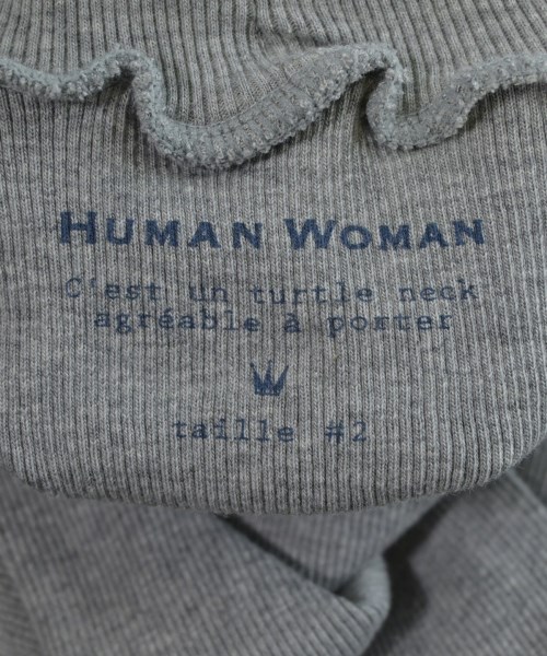 HUMAN WOMAN（ヒューマン　ウーマン）Tシャツ・カットソー グレー サイズ:M レディース/2200642737052