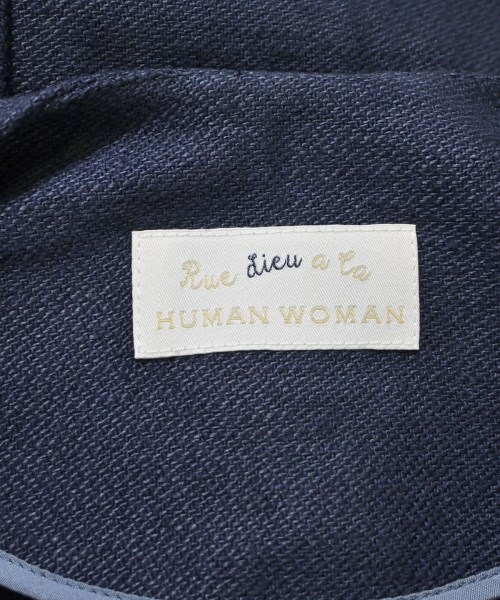 HUMAN WOMAN（ヒューマン　ウーマン）ノーカラージャケット 紺 サイズ:M レディース/2200642737496
