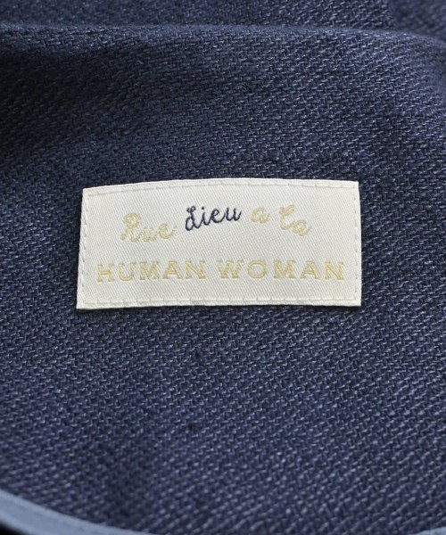 HUMAN WOMAN（ヒューマン　ウーマン）ノーカラージャケット 紺 サイズ:M レディース/2200642737502