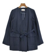 HUMAN WOMAN（ヒューマン　ウーマン）ノーカラージャケット 紺 サイズ:M レディース/2200642737502