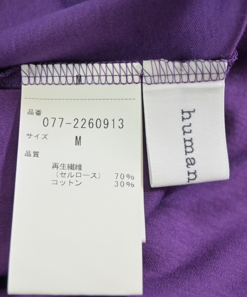 HUMAN WOMAN（ヒューマン　ウーマン）Tシャツ・カットソー 紫 サイズ:M レディース/2200642745224