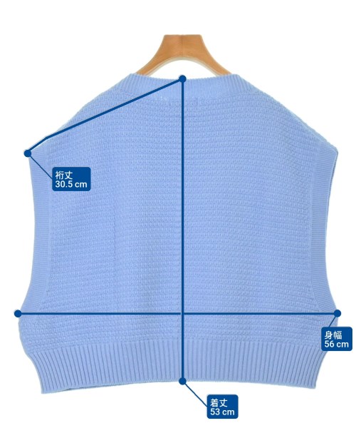 HUMAN WOMAN（ヒューマン　ウーマン）ベスト 青 サイズ:M レディース/2200642953056