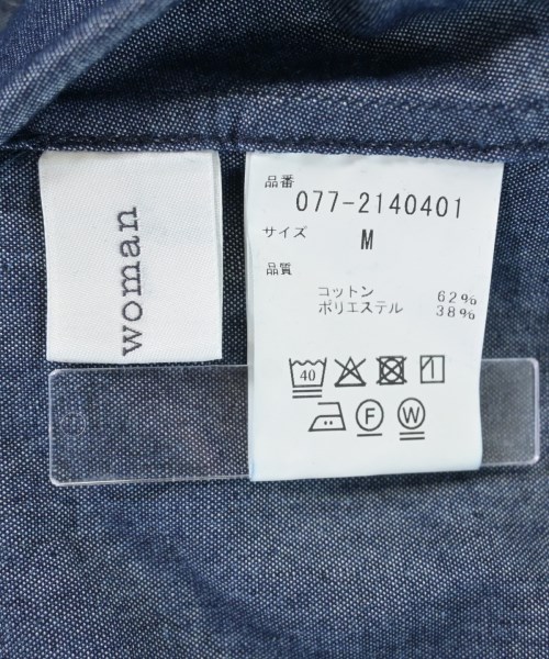 HUMAN WOMAN（ヒューマン　ウーマン）シャツワンピース 紺 サイズ:M レディース/2200629289208