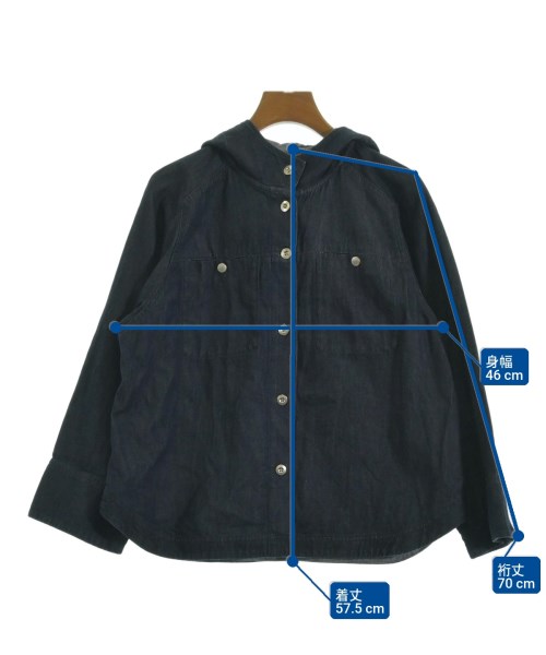 HUMAN WOMAN（ヒューマン　ウーマン）カジュアルシャツ 紺 サイズ:M レディース/2200630578063